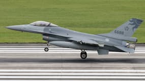 Un avion F-16 de l'armée taïwanaise le 24 mai 2024 à Hualien