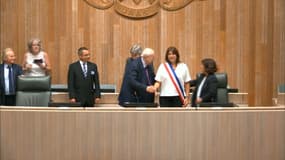 Michèle Rubirola et Jean-Claude Gaudin, le 4 juillet 2020.
