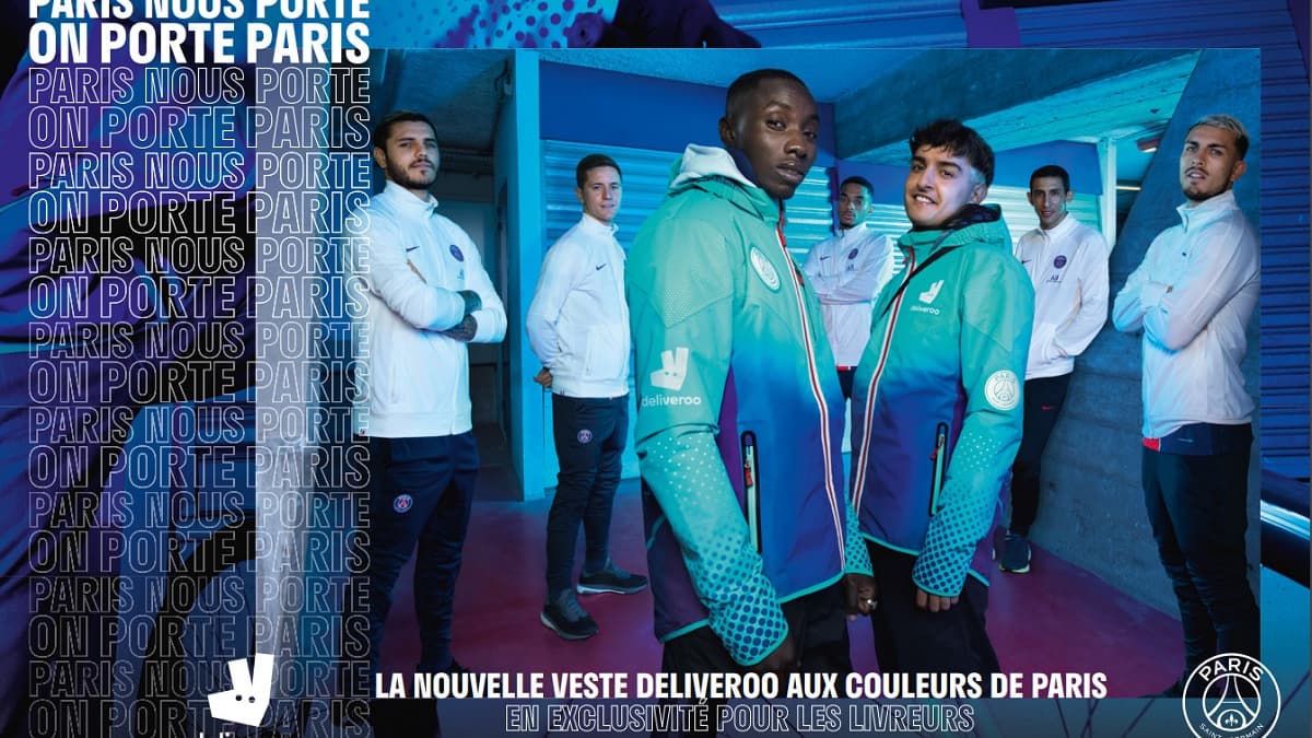 Les tenues Deliveroo aux couleurs du PSG Les tenues Deliveroo aux couleurs du PSG