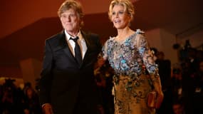 Robert Redford et Jane Fonda le 1er septembre 2017 à Venise