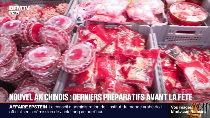 Nouvel an chinois: les derniers préparatifs avant les célébrations dans le XIIIe arrondissement de Paris