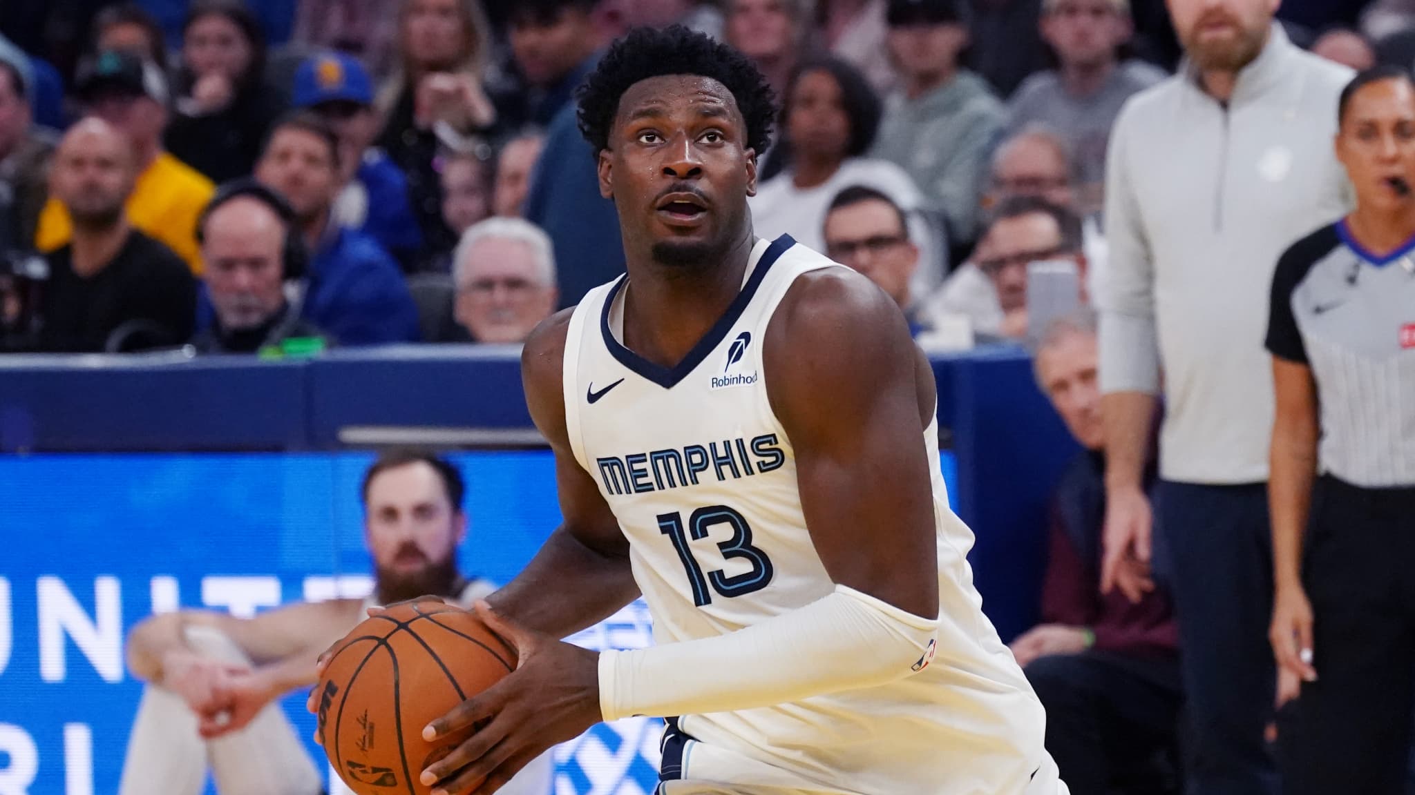 Jaren Jackson Jr lors du match de NBA entre les Memphis Grizzlies et les Golden State Warriors - le 04/01/2025 Jaren Jackson Jr lors du match de NBA entre les Memphis Grizzlies et les Golden State Warriors - le 04/01/2025
