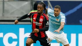 Le Français Elye Wahi avec Francfort contre l'Union Berlin en Bundesliga, le 21 septembre 2025