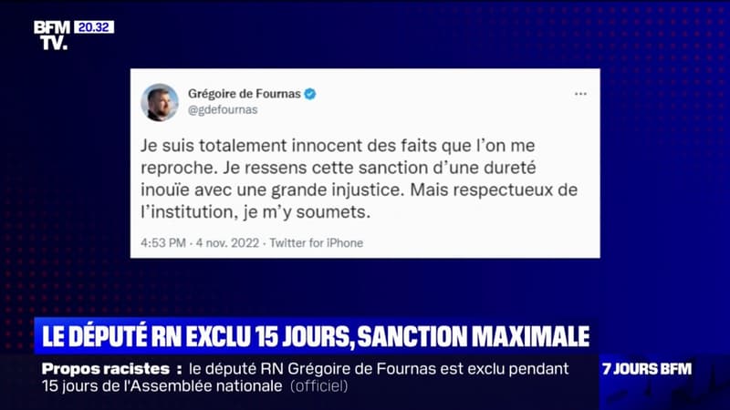 Grégoire de Fournas exclu 15 jours de l'Assemblée nationale: une sanction maximale prononcée une seule fois auparavant