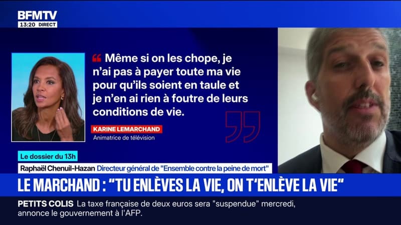 LE DOSSIER DU 13H - La position de Karine Le Marchand après les affaires Lyhanna et Louis sur la peine de mort fait débat