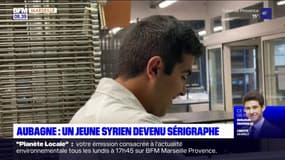 Aubagne: arrivé en France en 2017, ce jeune Syrien est devenu sérigraphe