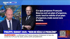 Budget 2026: "Quasiment rien dans ce que propose François Bayrou ne régle le problème", assure Edouard Philippe  