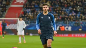 Martin Terrier sous le maillot de l'équipe de France Espoirs, le 19 novembre 2018