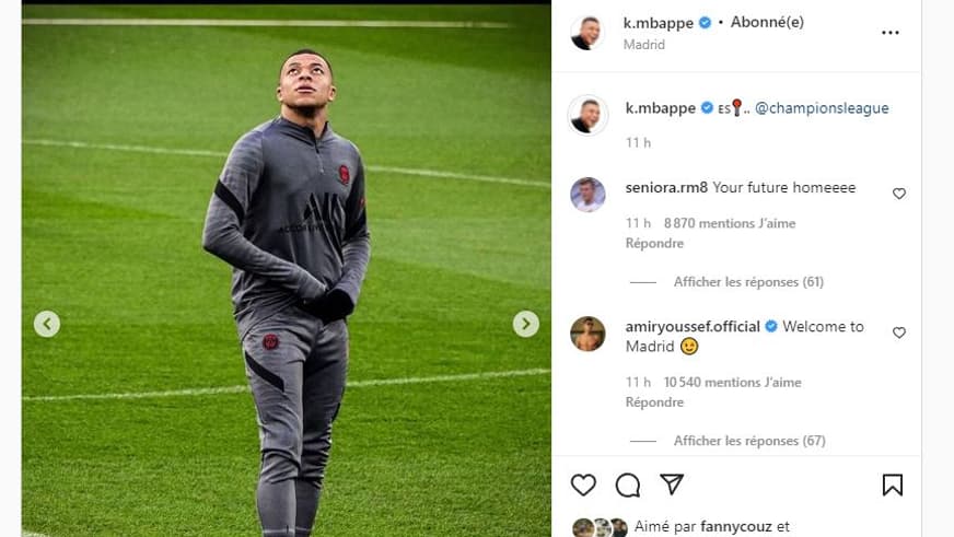 Kylian Mbappé à Madrid le 8 mars 2022