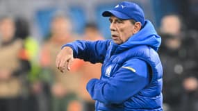 Jean-Louis Gasset lors du match entre l'OM et le Shakhtar Donetsk, le 22 février 2024.