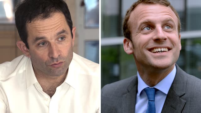 Benoît Hamon et Emmanuel Macron