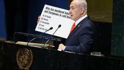Le Premier ministre israélien Benjamin Netanyahu, le 26 septembre 2025 à la tribune de l'ONU.