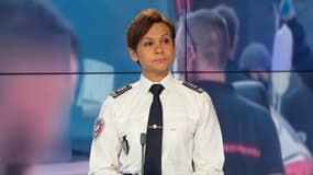 La porte-parole de la police nationale sur BFMTV le 6 mai 2021.