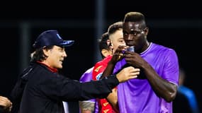 Mario Balotelli et Vincenzo Montella.