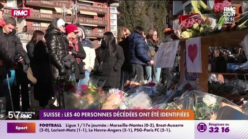 Suisse : Les 40 personnes décédées ont été identifiées