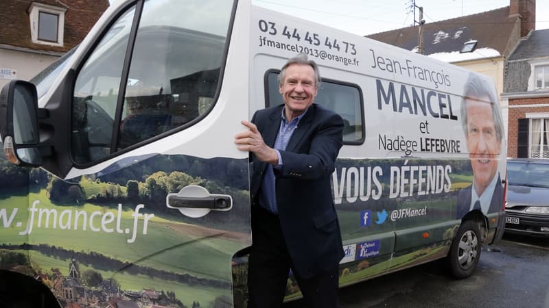 Jean-François Mancel, le candidat UMP et député sortant de la 2e circonscription de l'Oise, durant la campagne. Les électeurs socialistes voteront-ils pour lui dimanche 24 mars lors du second tour qui le verra affronter la candidate du FN.
