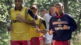 Thierry Henry, Vincent Candela, Aimé Jacquet et Zinedine Zidane