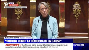 Guerre en Ukraine: Elisabeth Borne dénonce "la présence de Wagner", "société qui emploie des criminels russes, pour venir combattre sur le front"