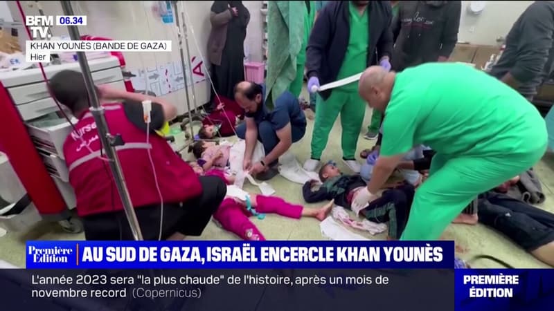 Les images de l'hôpital débordé de Khan Younès, où les blessés affluent dans le sud de la bande de Gaza