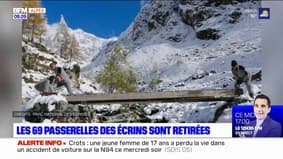 Hautes-Alpes: les 69 passerelles des Écrins démontées