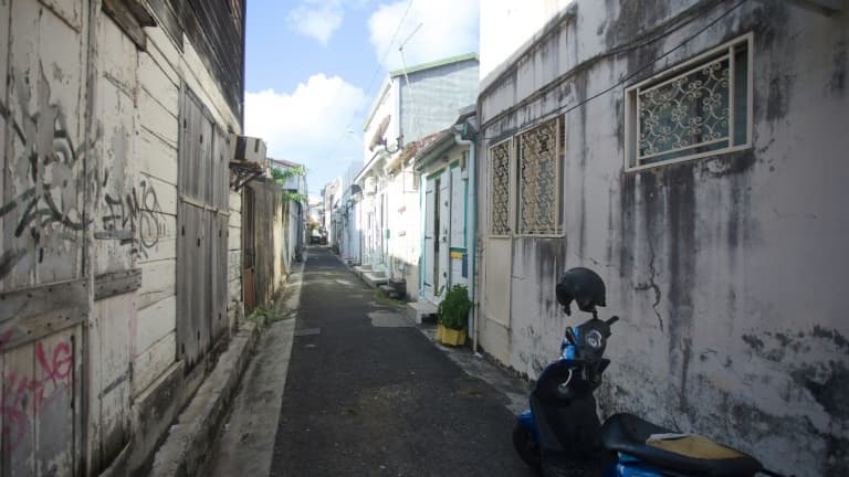 Une rue de Pointe-à-Pitre, en Guadeloupe, le 10 avril 2024