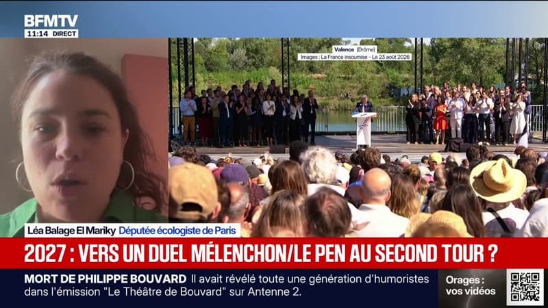 Présidentielle: "Jean-Luc Mélenchon ne rassemble pas au-delà de son premier cercle électoral", déclare Léa Balage El Mariky, députée écologiste de Paris