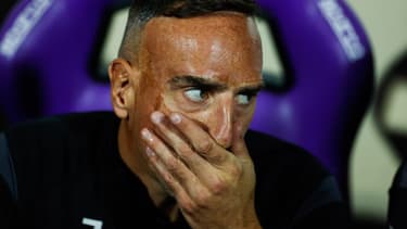 Franck Ribéry sur le banc de la Salernitana, le 9 novembre 2022