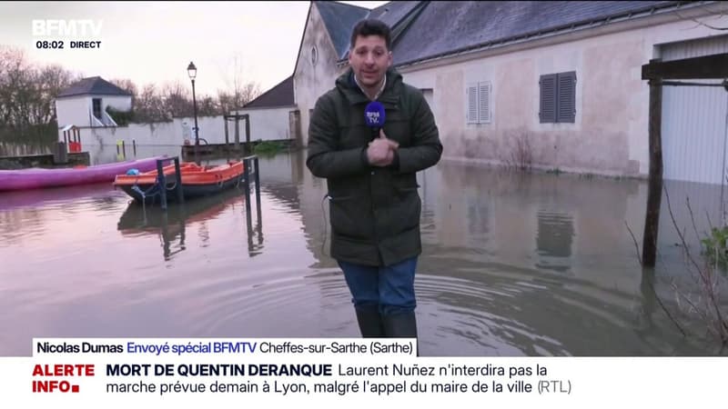 Crues: le préfet ordonne l’évacuation de la population de Cheffes-sur-Sarthe, au nord d'Angers