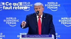 Donald Trump le 21 janvier à Davos pour le Forum économique à Davos 