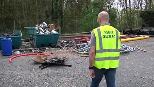 La régie Gazelec de Péronne, dans la Somme, où un homme a volé une canalisation, ce lundi.