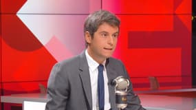 Le ministre de l'Éducation nationale, Gabriel Attal, ce mardi 5 septembre sur le plateau de BFMTV-RMC