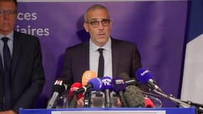 Le procureur de la République d'Évry lors d'une conférence de presse le 12 février 2025