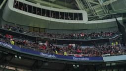 Les supporters de Monaco à Bernabeu lors de la défaite contre le Real Madrid (6-1, Ligue des champions), le 20 janvier 2026 