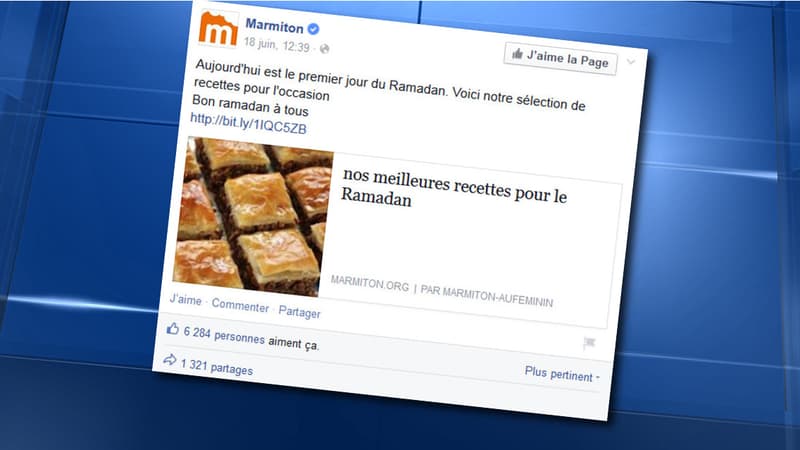 Le post spécial ramadan de Marmiton s'est transformé en un véritable défouloir. 