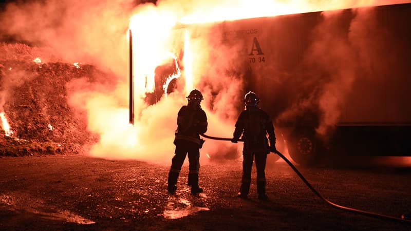 Des pompiers en intervention