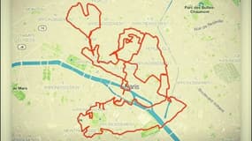 Le coureur Nicolas Verdes a recréé Quasimodo en GPS drawing dans les rues de Paris.