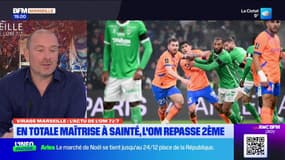 Virage Marseille du lundi 9 décembre - En totale maîtrise à Sainté, l’OM repasse 2ème