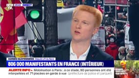 Pour Adrien Quatennens (LFI), "la manifestation d'aujourd'hui est un succès absolu"
