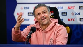 Luis Enrique, le 23 décembre 2024, après la qualification du Paris Saint-Germain aux dépens de Lens, en Coupe de France