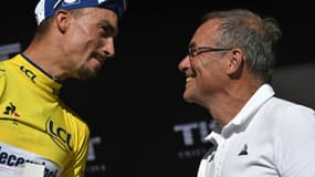 Julian Alaphilippe et Bernard Hinault
