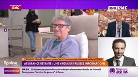 Assurance retraite : "Depuis quelques semaines,il y a une vague massive de fausses rumeurs sur les retraites générées par intelligence artificielle", met en garde Renaud Villard, directeur général de la Caisse nationale d'assurance vieillesse (CNAV)