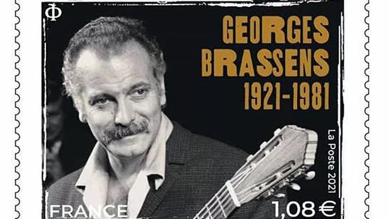 Le timbre du centenaire de Georges Brassens