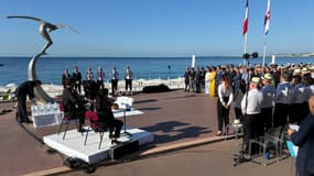 La cérémonie d'hommage du 14-Juillet à Nice ce dimanche 14 juillet 2024.