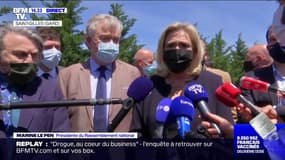 Manif police: Marine Le Pen affirme ne pas fonder son opinion "sur les divagations de monsieur Mélenchon et de l'extrême gauche" 