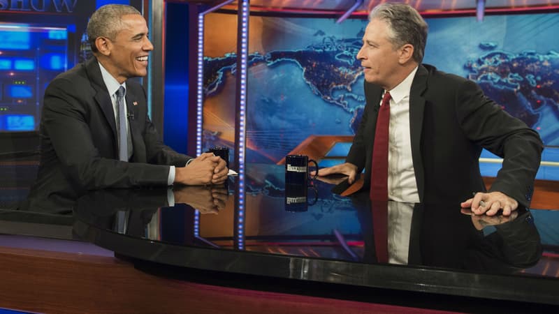 Barack Obama invité du "Daily Show" de Jon Stewart le 21 juillet 2015.