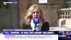 Samara: "Je veux tout savoir" assure Nicole Belloubet, ministre de l'Éducation nationale