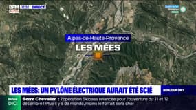Les Mées: un pylône de ligne à très haute tension s'effondre dans une forêt
