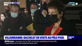Villeurbanne: Roselyne Bachelot en visite au pôle Pixel