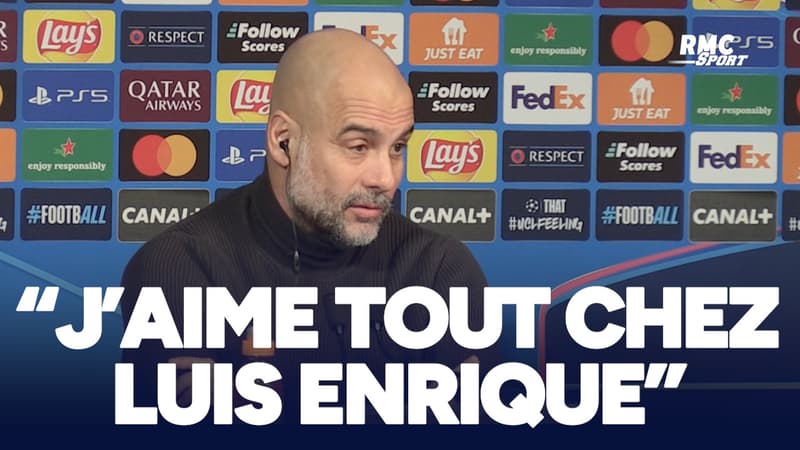 PSG-Manchester City : "J'aime tout chez Luis Enrique", Guardiola déclare sa flamme au coach parisien