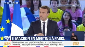 Programme du FN: "On n'en veut pas", scandent les sympathisants de Macron 